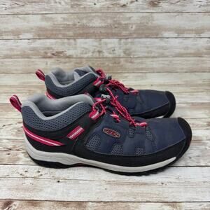 KEEN Targhee Low Blue Waterproof Outdoor Trail Hiking Shoes Kids Size 5